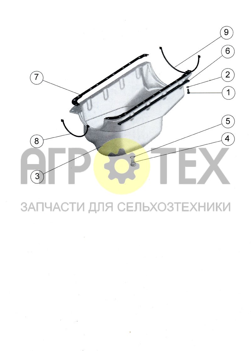 Установка масляного картера (Д-245/Д-245С/Д-245С2) (№3 на схеме)